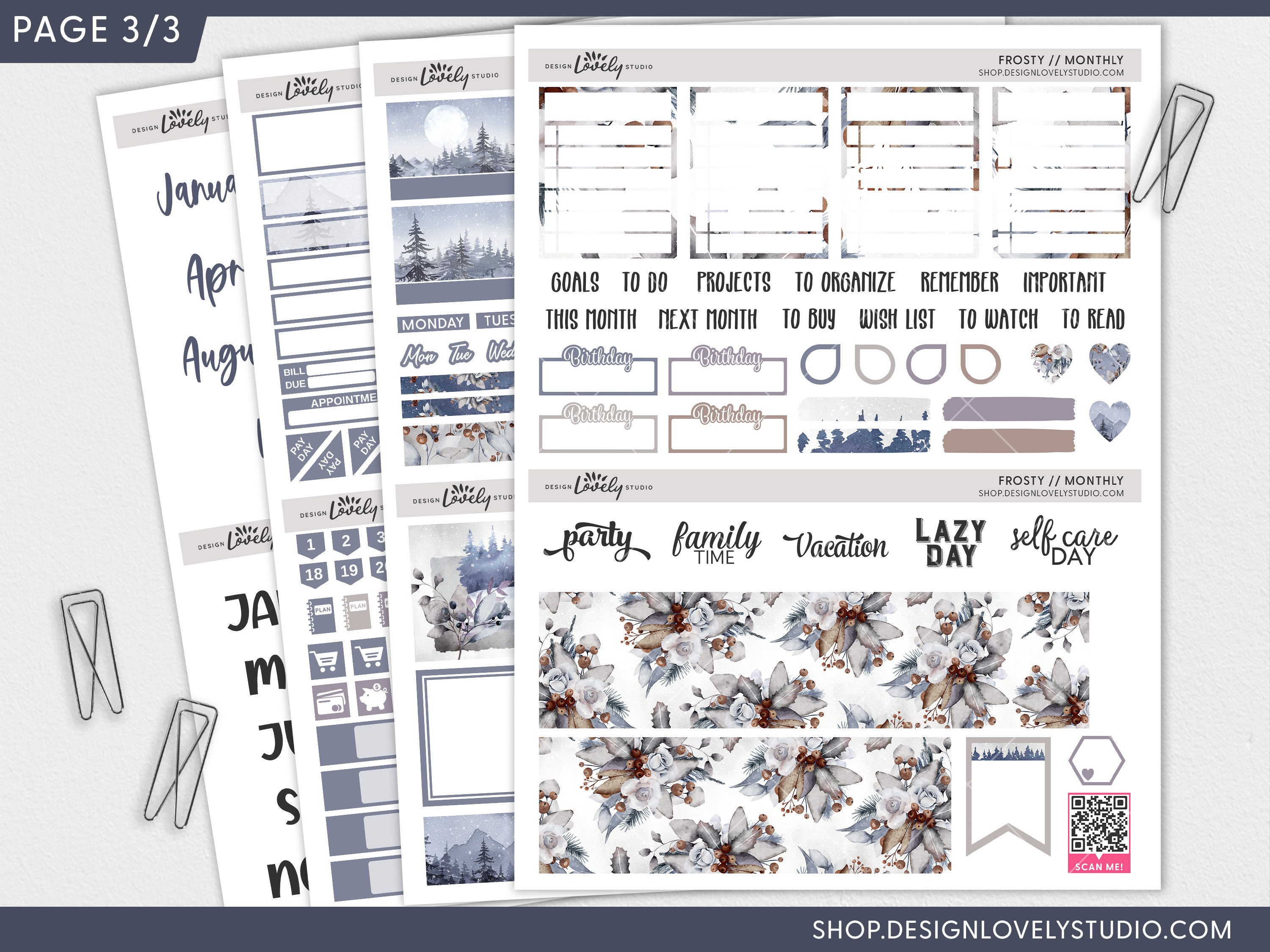 Functional Planner Stickers