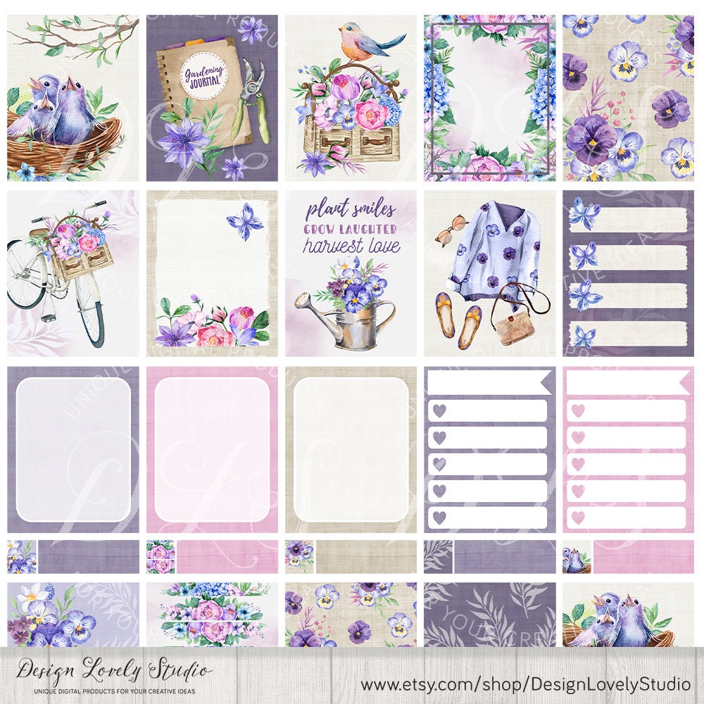 Floral Planner Stickers, Spring Weekly Sticker Kit, Erin Condren ...