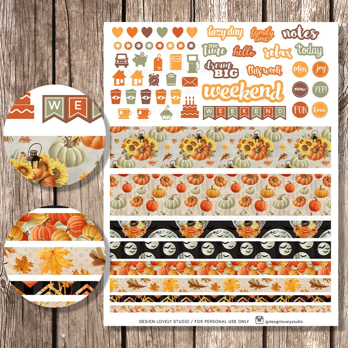 Happy Planner Halloween Stickers Printable Halloween Planner | Etsy