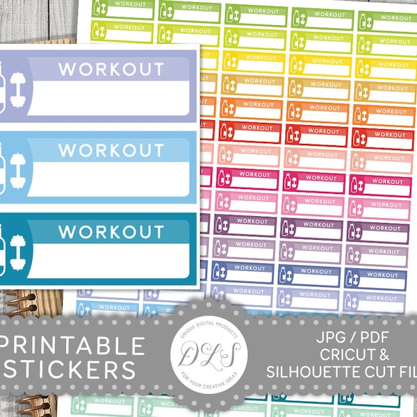 Fitness Planner Stickers Etsy