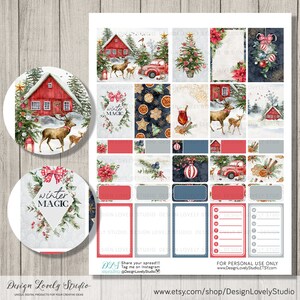 CHRISTMAS Planner Printable Stickers, Happy Planner Weekly Stickers Kit ...