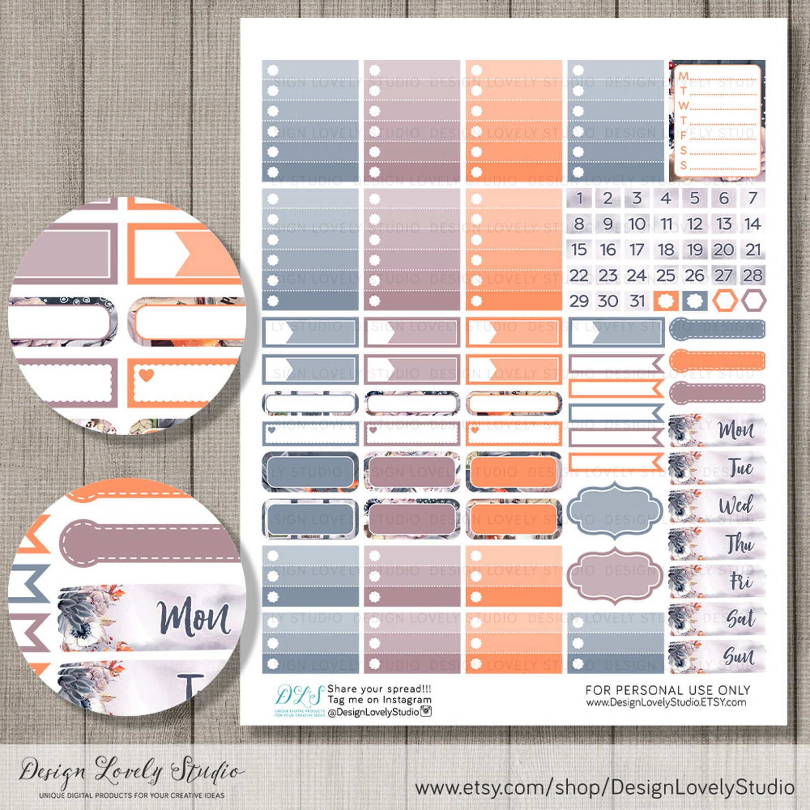 Printable Halloween Planner Stickers, Fall Planner Stickers Kit ...