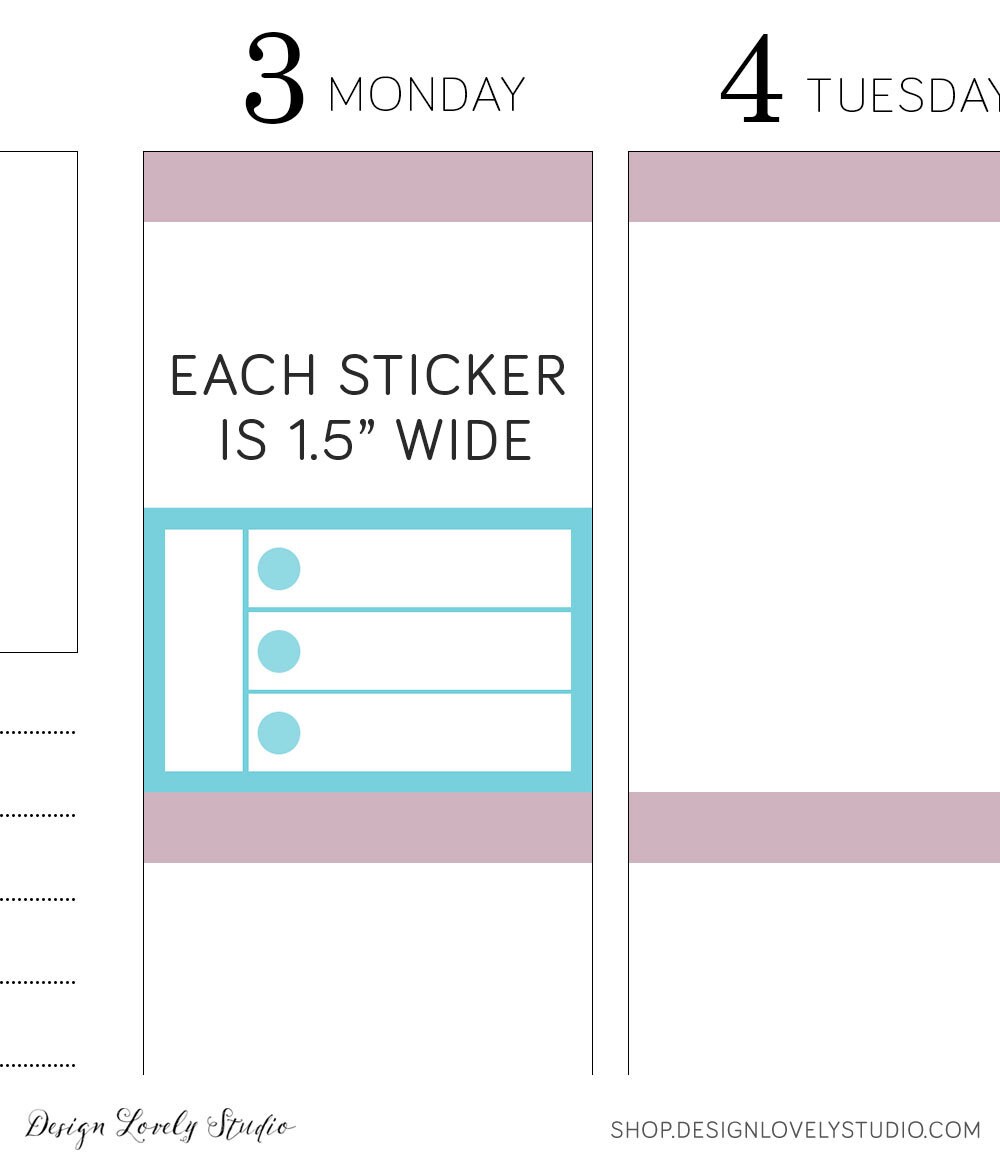 Printable Half Box Stickers, Printable Checklist Stickers, Half Box ...
