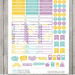 Big Happy Planner Monthly Stickers, Big Happy Planner Printable ...