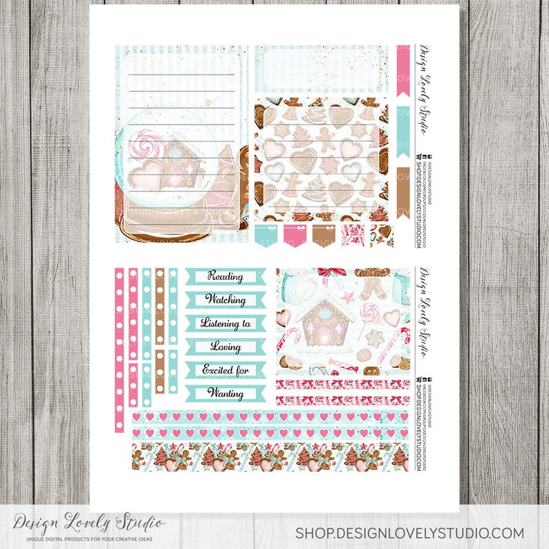 December Notes Decorations December Notes Page Stickers, Printable Planner Stickers, Erin Condren ...