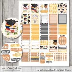 Mini Happy Planner Graduation Stickers, Graduation Stickers Kit