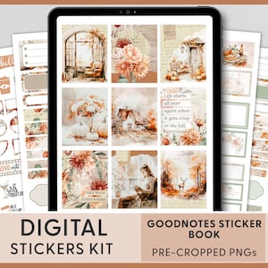 Fall Planner Stickers, Autumn Planner Stickers, Digital Planner Stickers, Goodnotes Stickers, Pre-cropped Stickers, Ipad Stickers, DG137