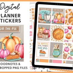 Pegatinas Goodnotes, pegatinas del planificador digital de otoño, pegatinas digitales de octubre, pegatinas para iPad, pegatinas de notabilidad, pegatinas precortadas, DG116