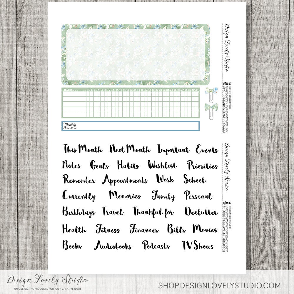 Printable NOTES PAGE Stickers for Erin Condren Life Planner, Notes Page ...