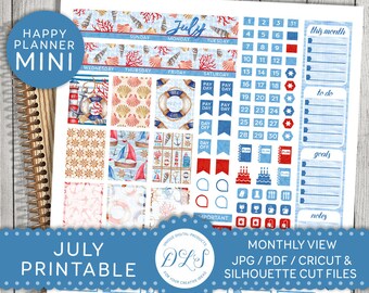 MINI HAPPY PLANNER Monthly View Kit Printable Monthly | Etsy