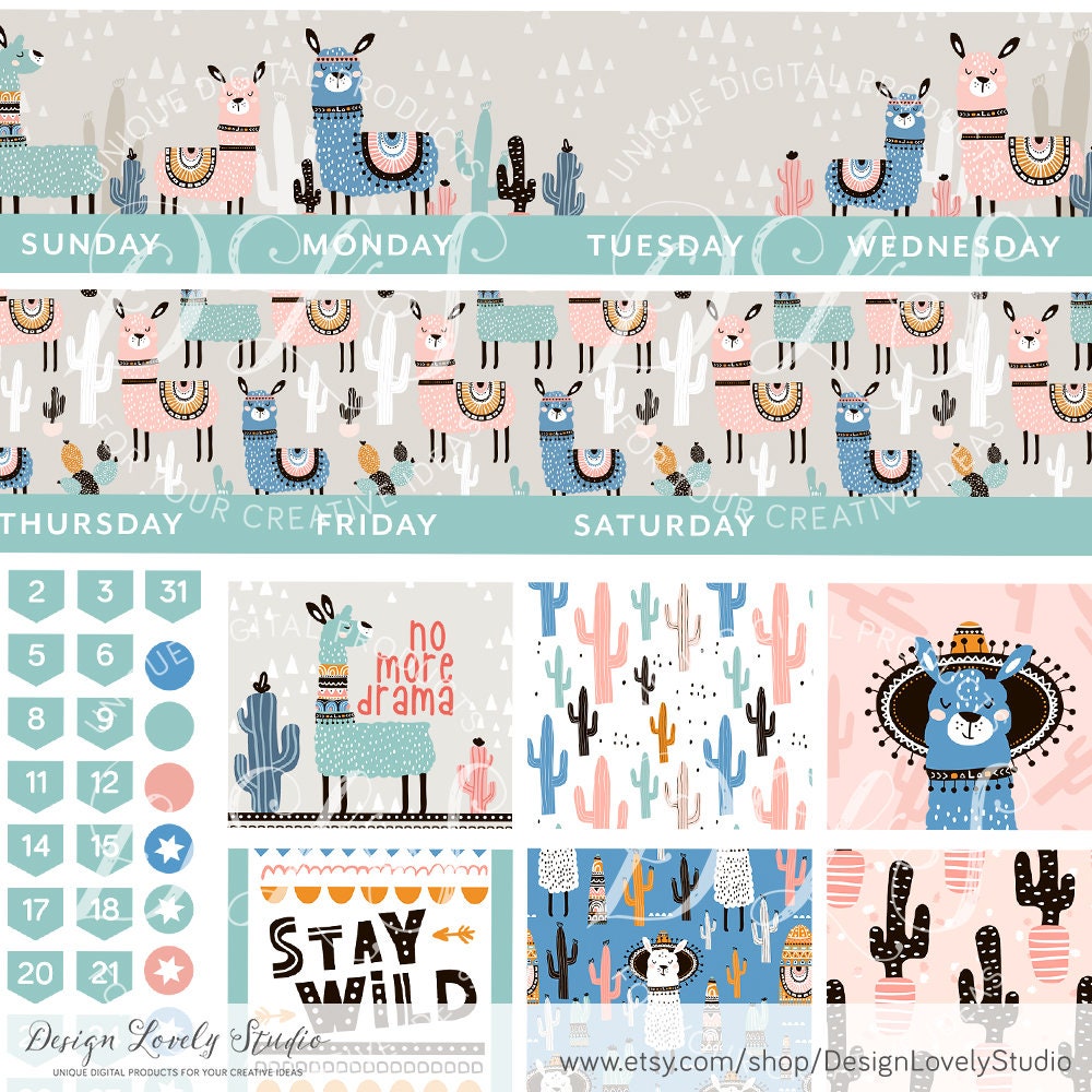Printable Monthly Stickers ECLP Monthly Printable EC Monthly - Etsy