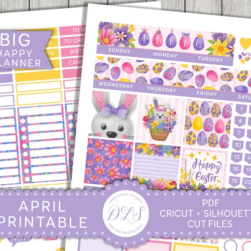 Mini Happy Planner APRIL Stickers Kit Printable APRIL Monthly - Etsy