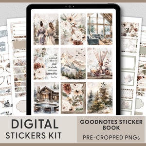 Adesivi per il fine settimana della Winter Spa, adesivi per la cura di sé, adesivi per pianificatore digitale, adesivi Goodnotes, adesivi pre-ritagliati, adesivi per iPad, DG145
