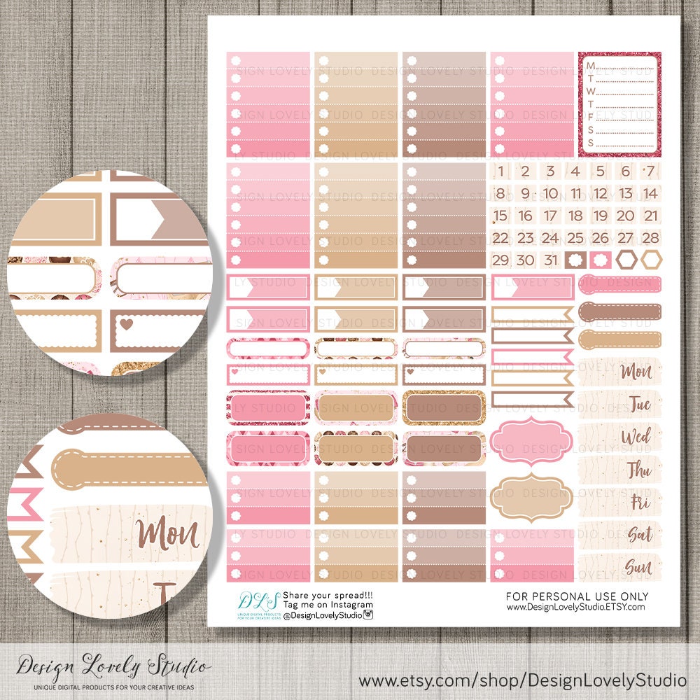 Planner Girl Printable Stickers Kit Girl Boss Planner | Etsy