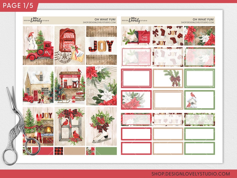 Christmas Planner Stickers Printable Planner Stickers - Etsy