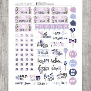 Big Happy Planner Printable Stickers, Weekly Planner Stickers Kit ...