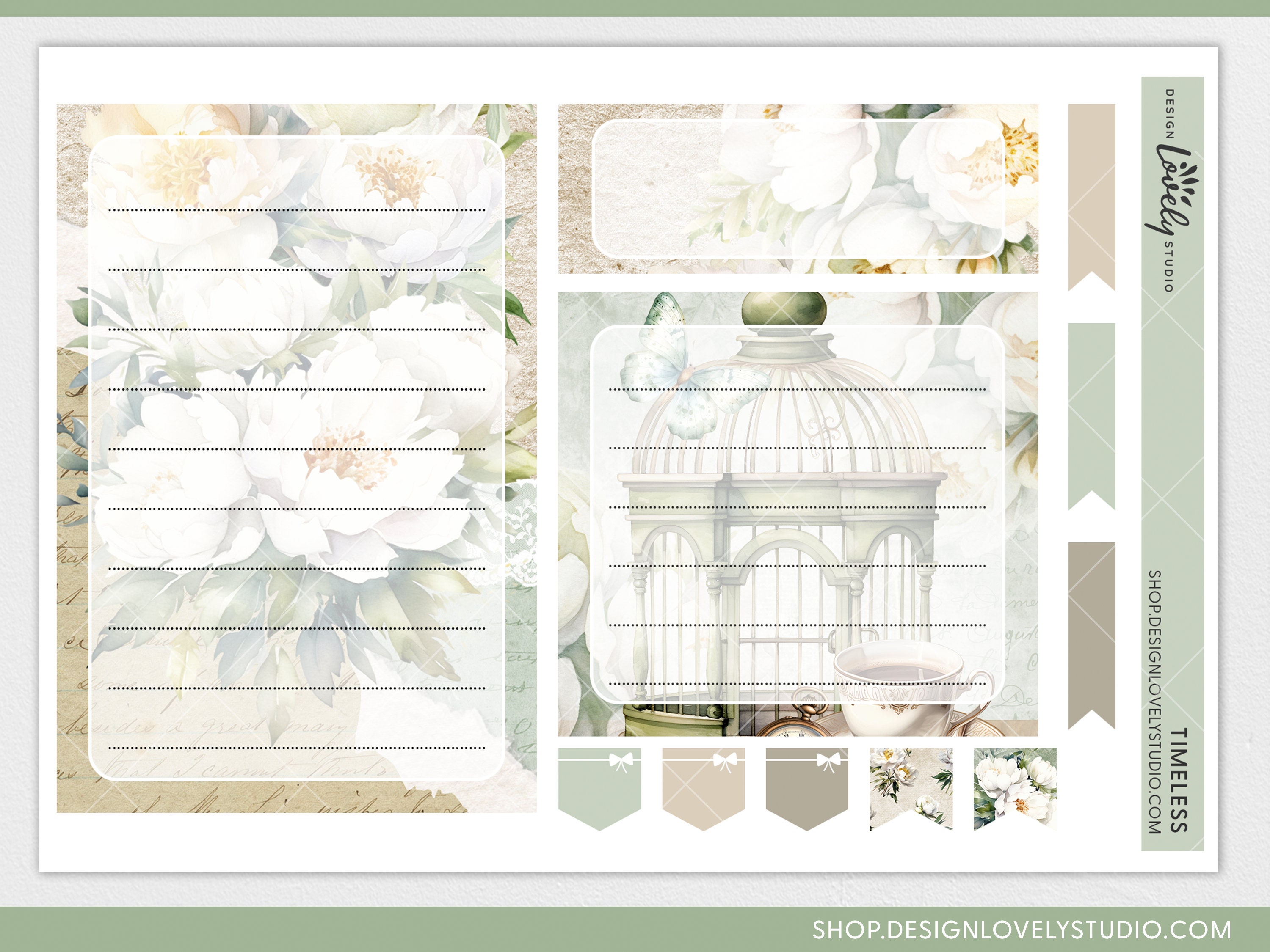 June Notes June Notes Page Kit, May Notes Page Kit, Floral Notes Page Stickers ...