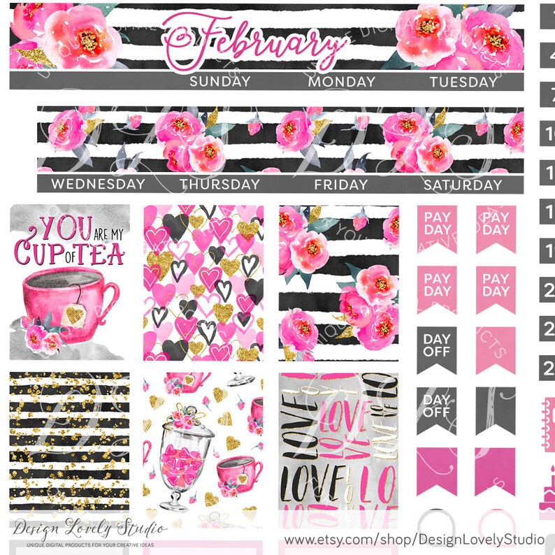 February Mini Happy Planner Stickers Mini Happy Planner - Etsy