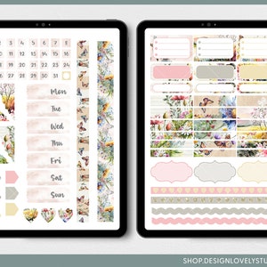 Digital Planner Stickers, Spring Planner Stickers, Butterfly Stickers ...
