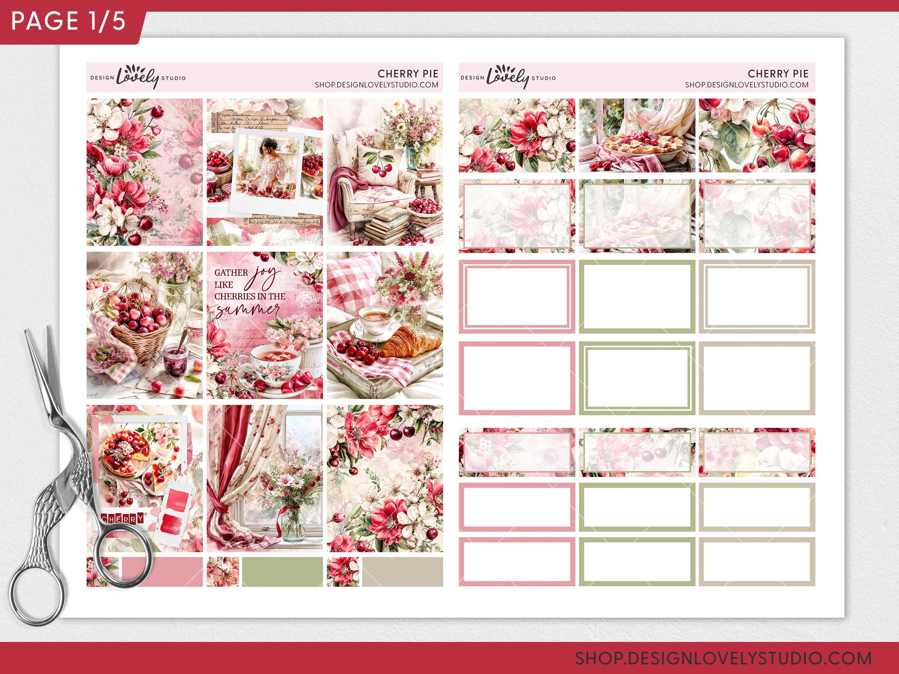 Cherry Summer Weekly Kit – Printable Planner Stickers for Erin Condren ...