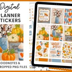 Fall Digital Stickers, Autumn Digital Stickers, Goodnotes Stickers, Digital Planner Stickers, Notability Stickers, Ipad Stickers, DG112