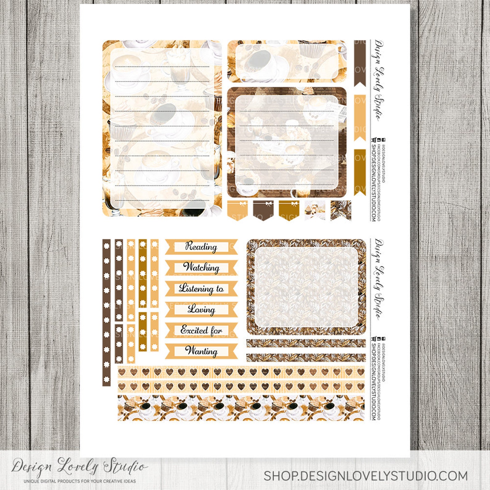 Printable NOTES PAGE Stickers for Erin Condren Life Planner, Notes Page ...