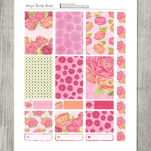 Big Happy Planner Printable Stickers, Weekly Planner Stickers Kit, Pink ...