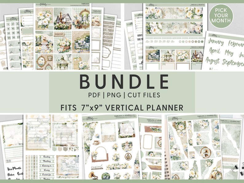 Printable Floral Planner Stickers Bundle, Spring, Summer, Standard ...