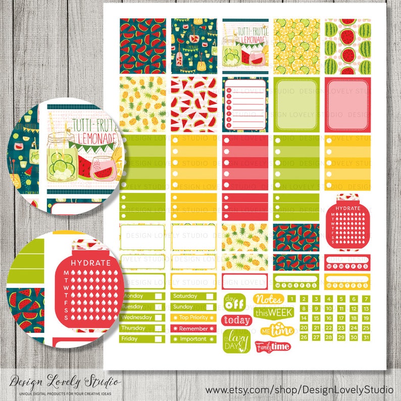 Happy Planner Mini Stickers Weekly Stickers Kit Mini Mambi Etsy