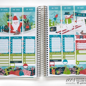 Christmas Printable Stickers, Weekly Planner Kit, ECLP December, Mambi ...