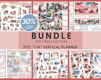 Lakeside Erin Condren Vertical Sticker Bundle | Summer Camping Planner Stickers | Lake Life Road Trip | Patriotic July 4th, BV165
