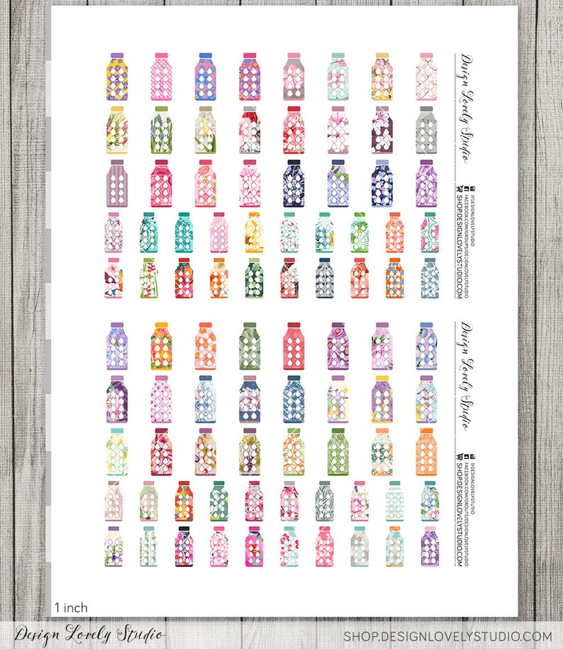 Printable Hydrate Planner Stickers Hydrate Drink Bottle - Etsy
