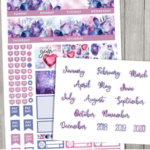Printable Monthly Planner Stickers, Erin Condren Monthly Kit, Monthly ...