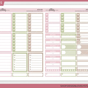 Spring Atelier Printable Planner Stickers, Weekly Planner Stickers Kit ...