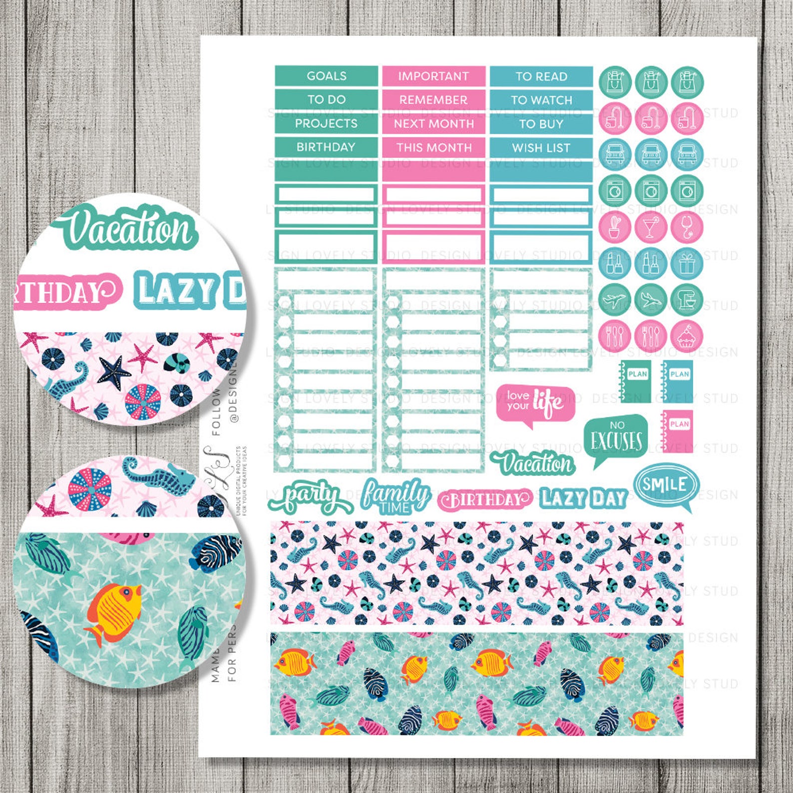 Happy Planner July Kit July Monthly Spread Happy Planner Etsy UK