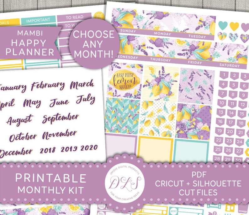 Mambi Printable Planner Stickers Classic Happy Planner Etsy