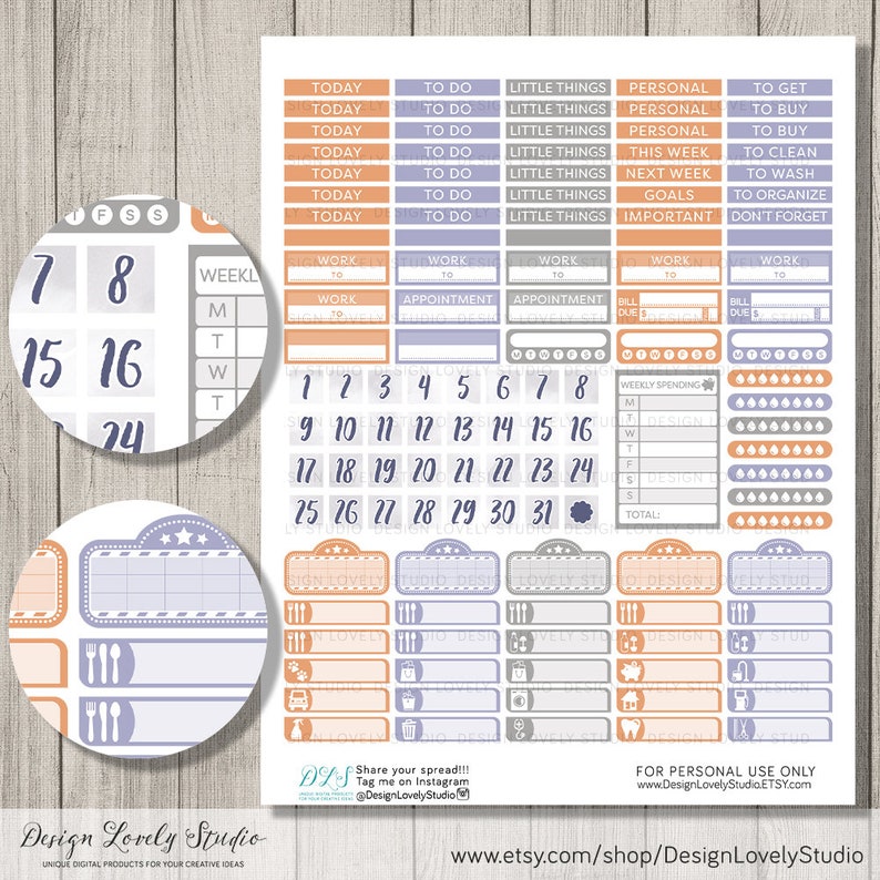 Halloween Planner Stickers Printable FALL Planner Stickers | Etsy