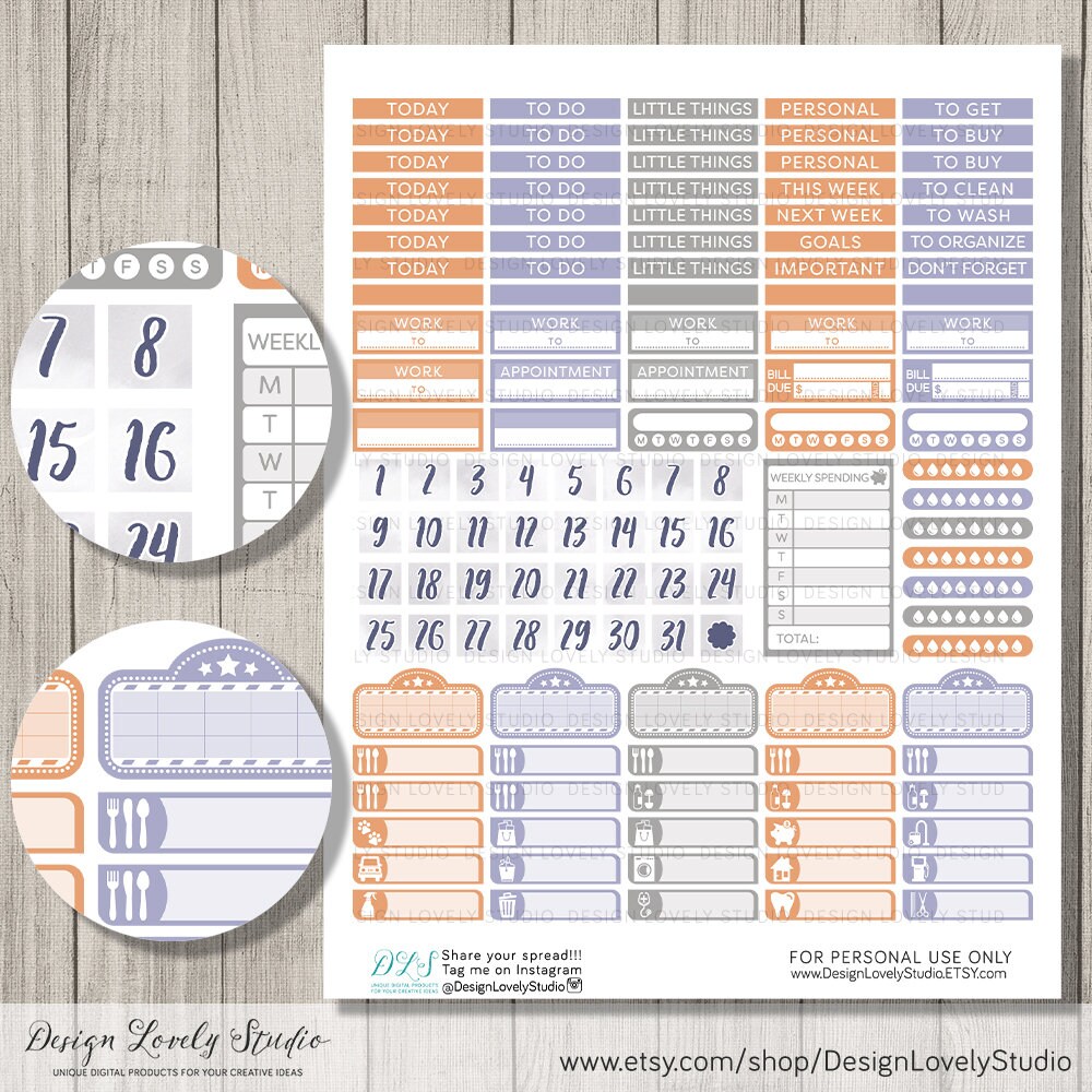 Halloween Planner Stickers, Printable FALL Planner Stickers, Happy ...