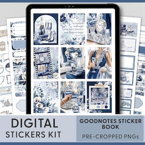Adesivos de Véspera de Ano Novo, Kit de Planejador de Ano Novo, Adesivos de Planejador Digital de Janeiro, Adesivos Goodnotes, Adesivos Pré-cortados, DG171