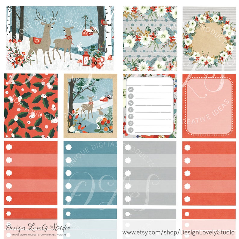 Winter Planner Stickers Kit, Winter Weekly Kit, Christmas Planner ...