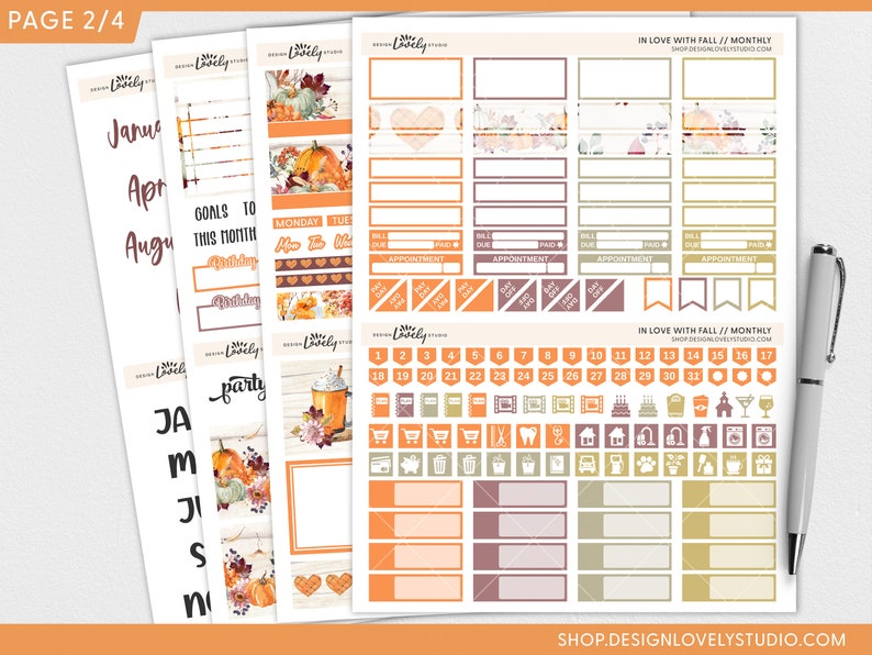Happy Planner Printable Stickers, Happy Planner Monthly Sticker Kit ...