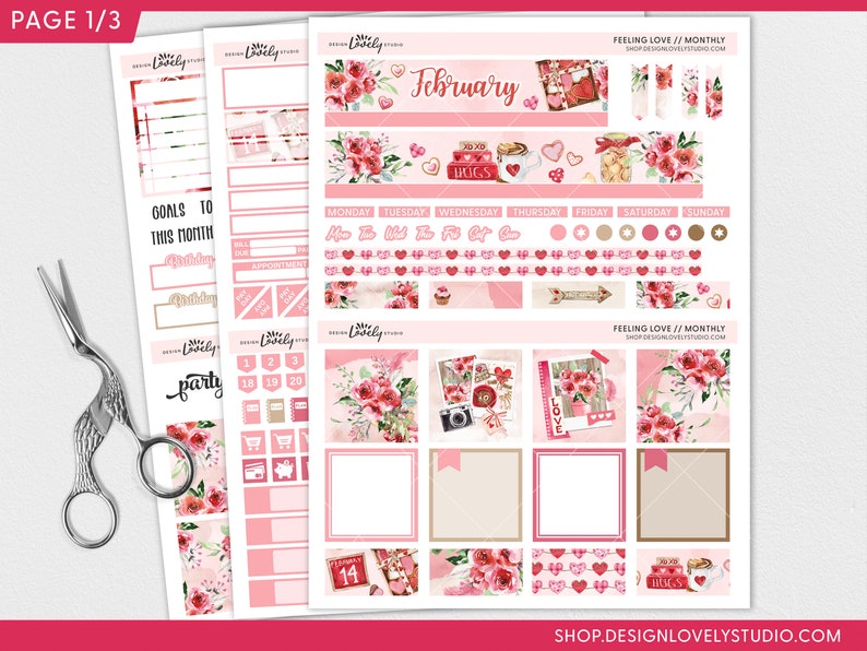 February Planner Stickers Happy Planner Monthly Stickers - Etsy