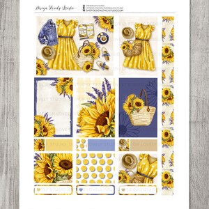PRINTABLE Big Happy Planner Stickers, Sunflowers Planner Stickers ...