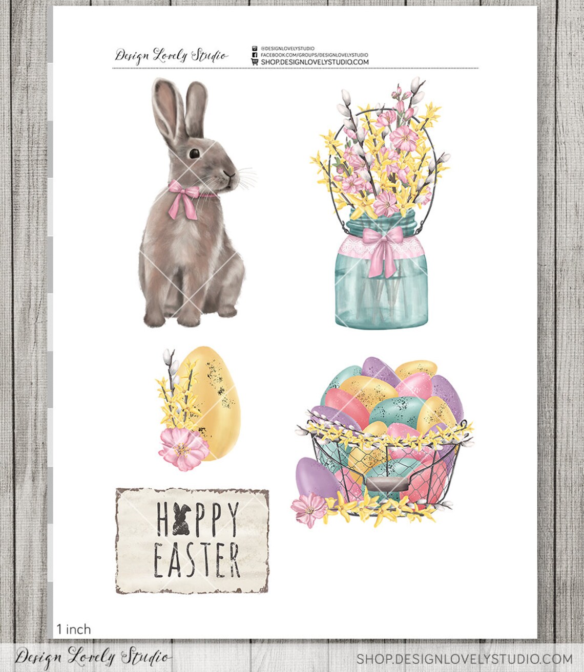 Printable EASTER Planner Die Cuts Easter Die Cuts Stickers Etsy