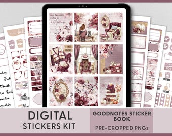 Fall Digital Planner Stickers, Autumn Goodnotes Stickers, October Stickers, Pre-cropped Stickers, Ipad Stickers, Pumpkin Stickers, DG162