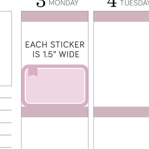 Printable Half Box Stickers, Multicolor Half Box Planner Stickers ...