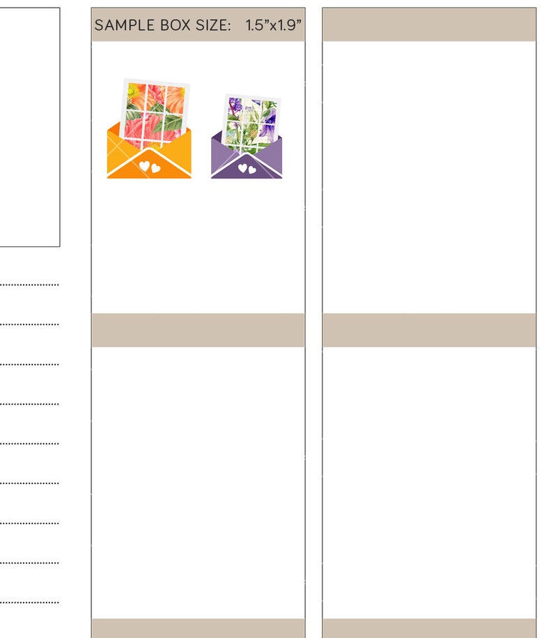 Printable Happy Mail Icon Planner Stickers Colorful Happy - Etsy
