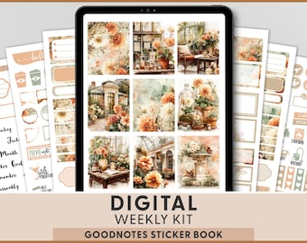 Digital Planner Stickers, Goodnotes Stickers, Pre-cropped Stickers, Ipad Stickers, DG207