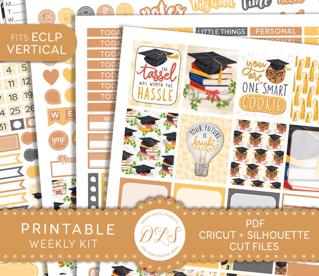 Graduation Planner Kit, Graduation Planner Stickers, Erin Condren