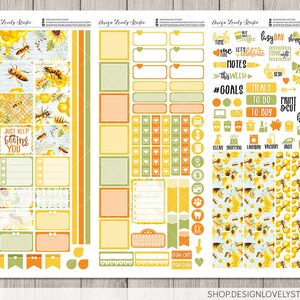 Printable HOBONICHI Weeks Stickers Kit, Honey Bee Planner Stickers ...